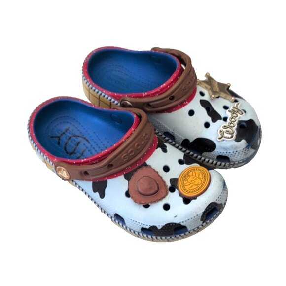Toy Story Woody Sheriff Crocs Toddler Size 13C - Picture 1 of 5